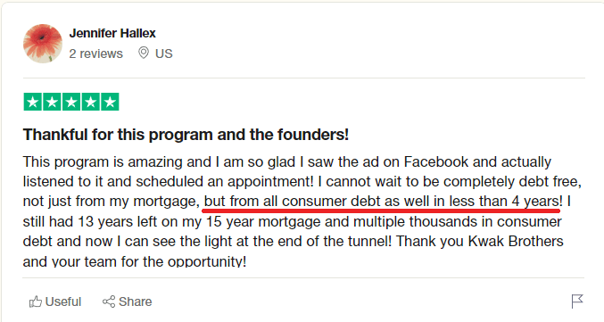 Jennifer Hallex - Trustpilot review