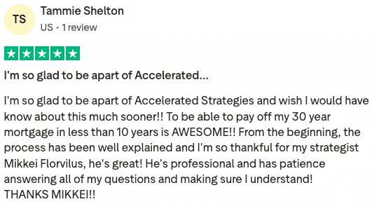 Trustpilot review by Tammie Shelton - I'm so glad to be apart of Accelerated Strategies
