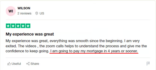 Trustpilot review by Wilson